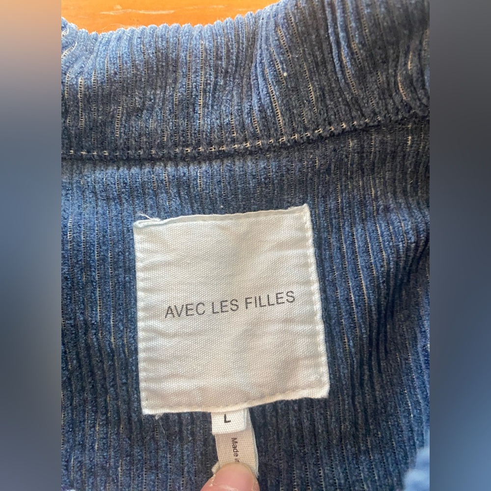 AVEC LES FILLES cropped corduroy shacket size large - Picture 3 of 11